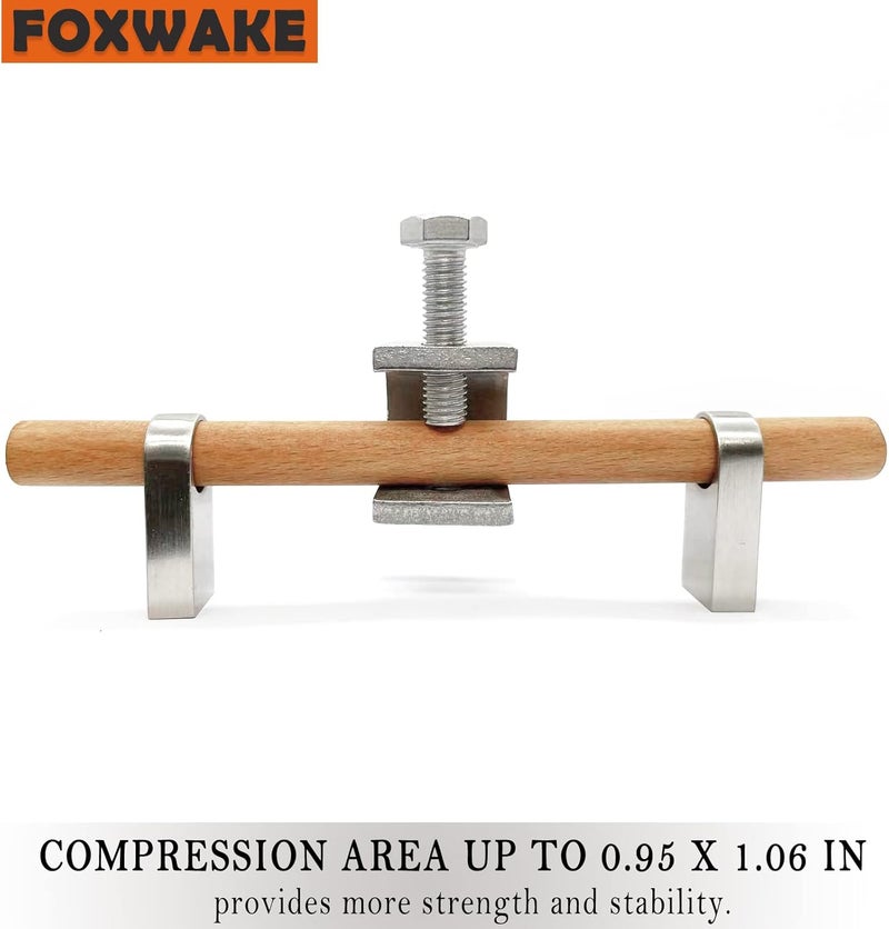 foxwake Mini C Clamps Stainless Steel 0.83 Inch for Working, Heavy Duty Small U Clamps for Metal Mounting, Universal Desk Clamp with Stable Wide Jaw Opening/I-Beam Design (10pcs) - Image 5